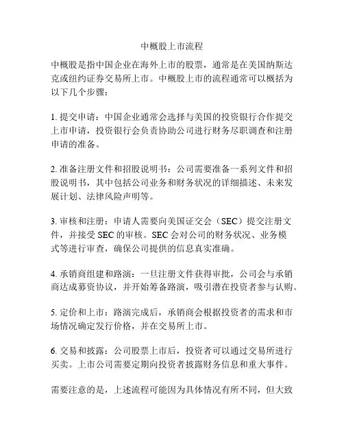 中概股上市流程