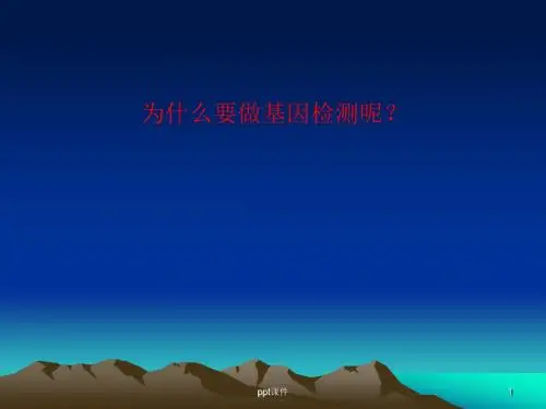基因检测的意义  ppt课件