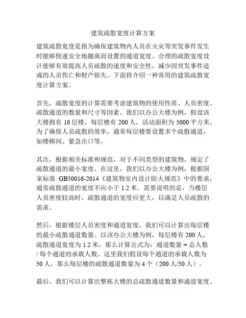 建筑疏散宽度计算方案