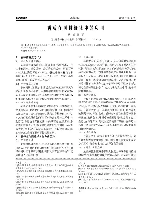 香樟在园林绿化中的应用