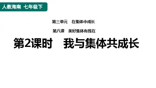 8.2 我与集体共成长 课件(32张幻灯片)