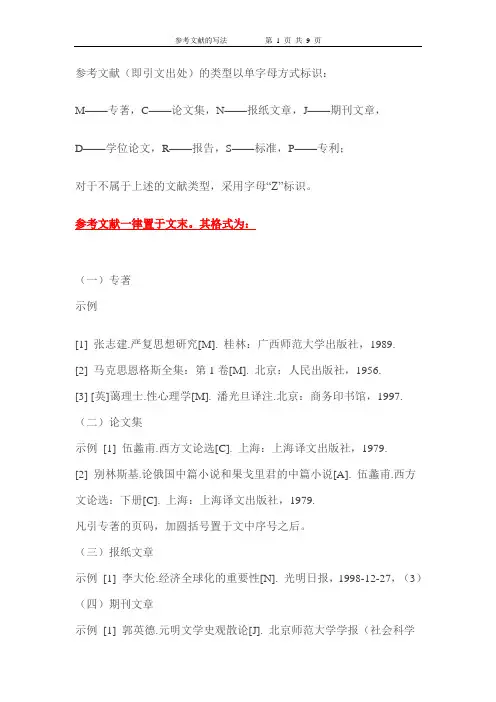 参考文献的写法(全)[1]