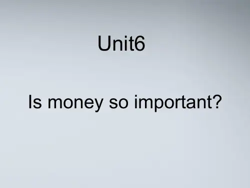 【语文版【中职英语基础模块下册：Unit 6《What’s Important》课件【14张PPT】
