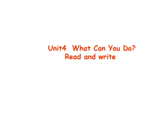 人教版PEP2020-2021学年五年级英语上册Unit4 What Can You Do？Read and write课件