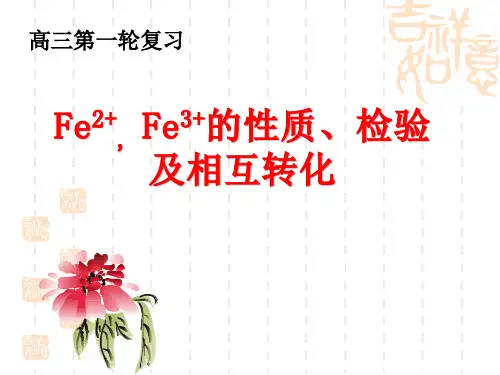 高三化学一轮复习  亚铁离子和铁离子的转化  课件