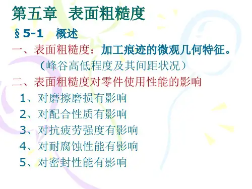 互换性表面粗糙度PPT课件