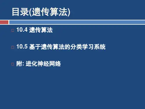 神经网络与遗传算法