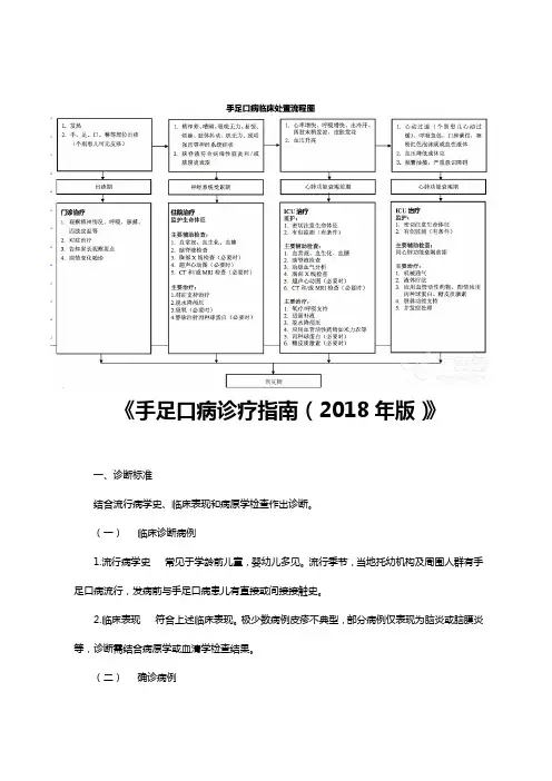 《手足口病诊疗指南(2018年版)》
