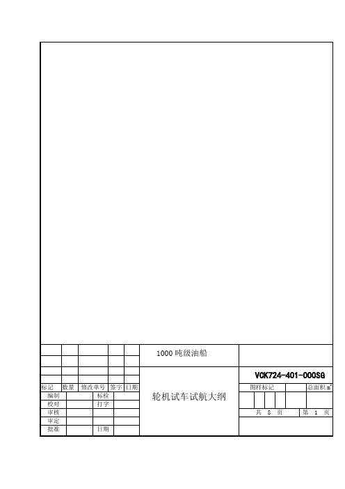 试车试航大纲1000