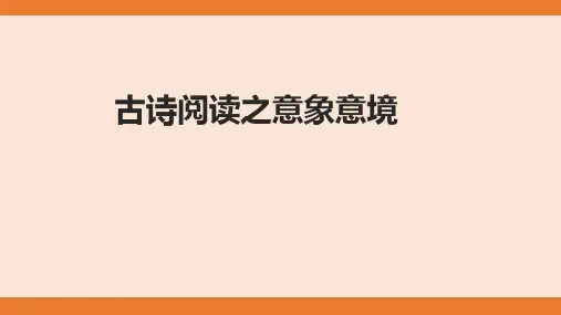 高考语文复习：古诗鉴赏专项精讲-古诗阅读之意象意境 
