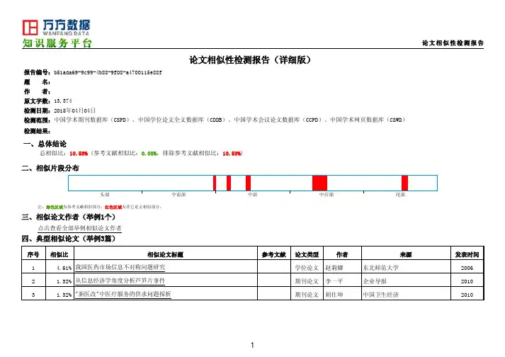 论文相似性检测报告