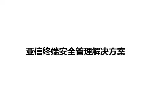 亚信安全终端安全解决方案