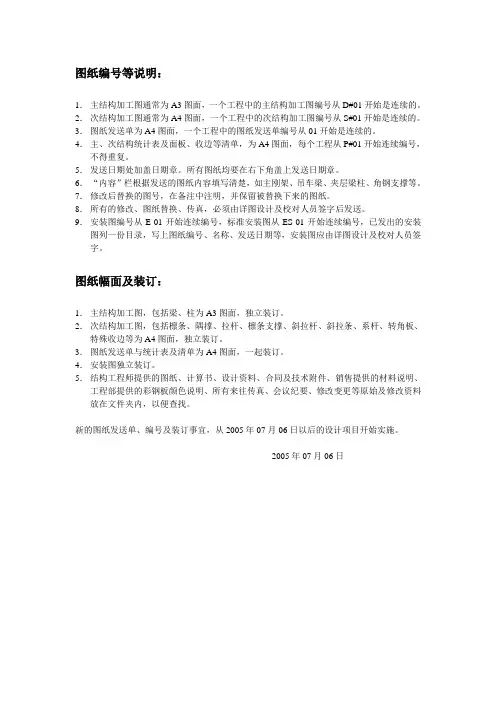图纸编号说明