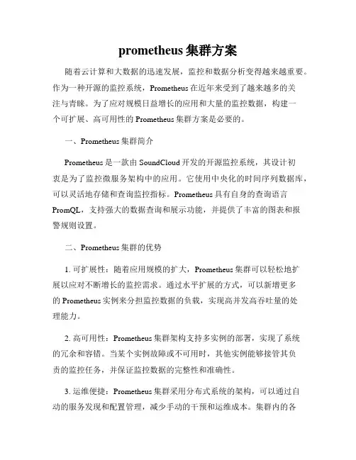 prometheus集群方案