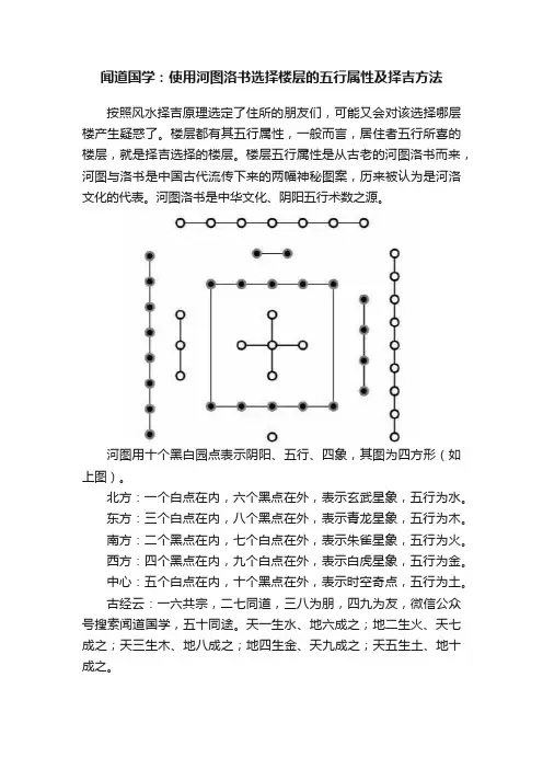 闻道国学：使用河图洛书选择楼层的五行属性及择吉方法