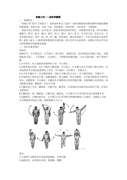 初级刀术