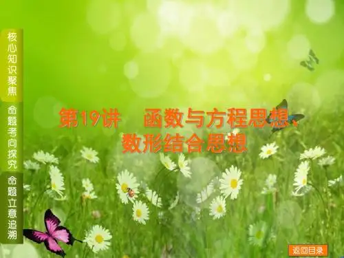 高考数学(文科)二轮专题复习权威课件(安徽省专用)：第19讲 函数与方程思想、数形结合思想