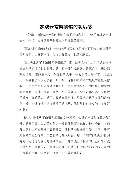 参观云南博物馆的观后感