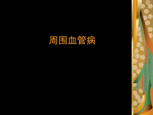 精品医学课件-周围血管
