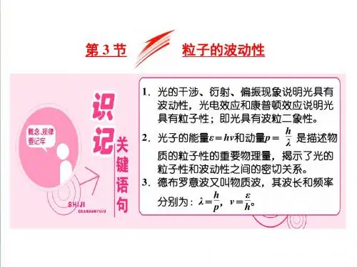 【人教版】2019学年物理选修3-5：17.3《粒子的波动性》ppt课件(含答案)
