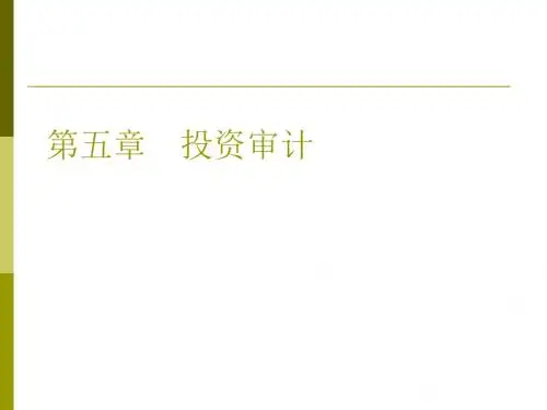 投资审计概述(PPT37张)