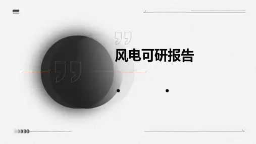 风电可研报告