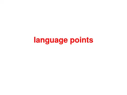 新课标人教版必修五Book5 Unit5 Language pointsppt课件