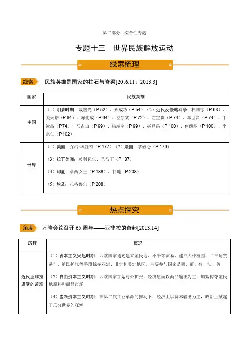 13专题十三世界民族解放运动