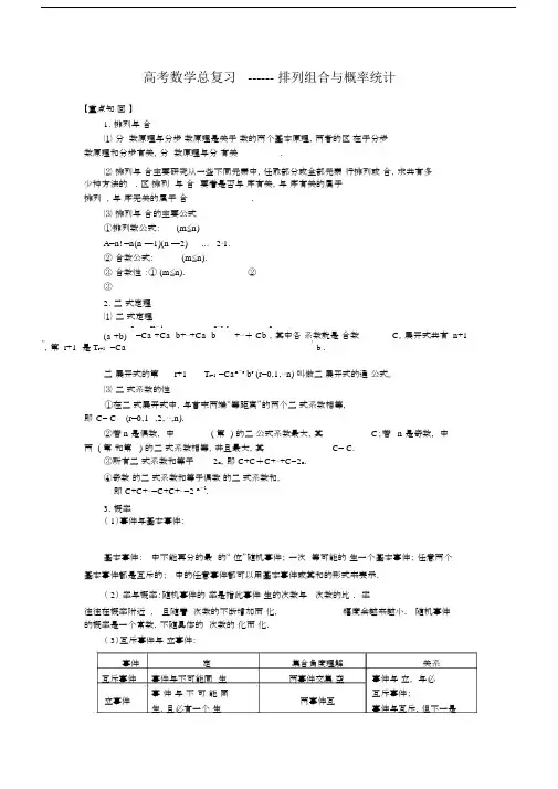 高考数学总复习排列组合与概率统计.doc