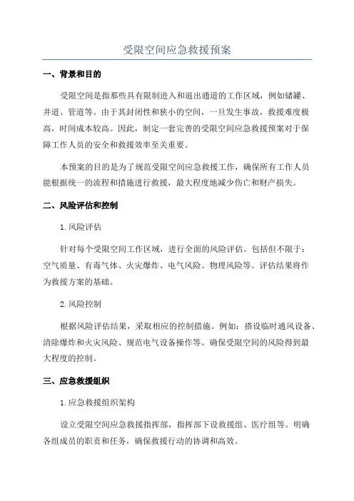 受限空间应急救援预案