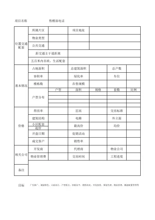 踩盘表格1315137965