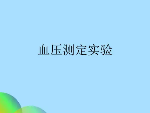 血压测定实验