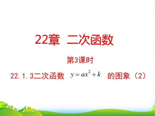 人教版数学九年级上册22.1.3二次函数的图像(1)课件