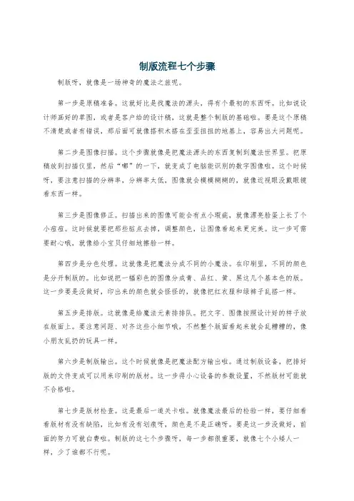 制版流程七个步骤