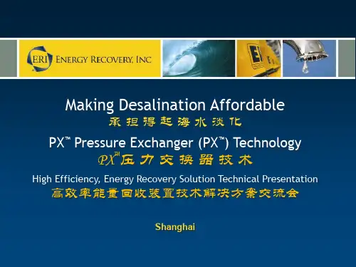 ERI PX能量回收装置介绍 pressure exchanger