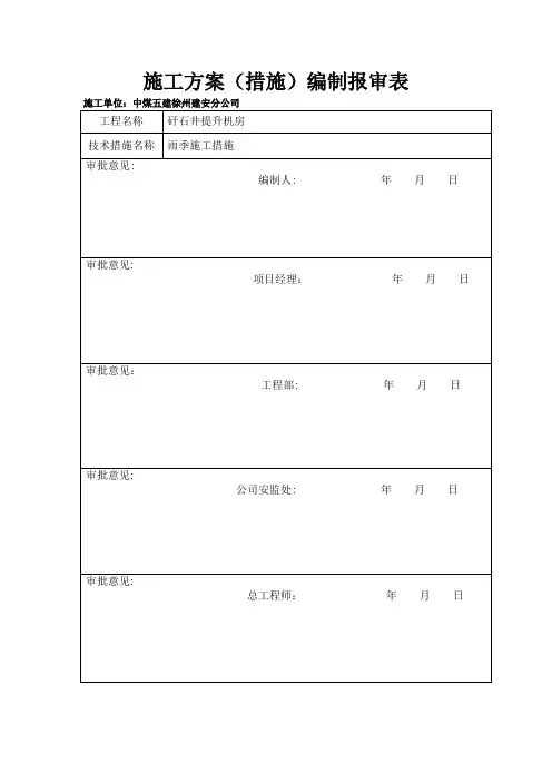 施工方案报审表