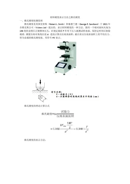 材料硬度表示方法之维氏硬度