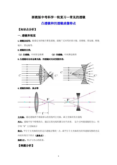 常见的透镜(讲义)(解析版)