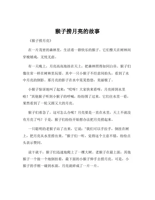 猴子捞月亮的故事