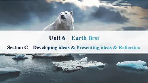外研版高中英语学案必修第二册 Unit 6 Earth first Section C