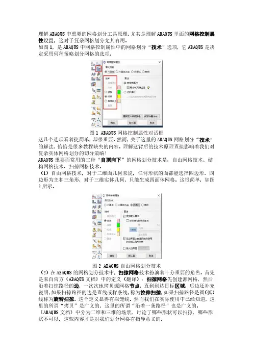 ABAQUS网格划分技术选择原理详解