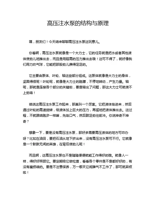 高压注水泵的结构与原理