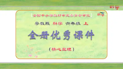 粤教版六年级上册科学全册优秀课件(精心整理)