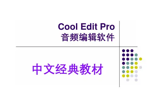Cool_Edit_Pro中文快速教程 [兼容模式]