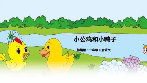 人教部编版语文一年级下册4《小公鸡和小鸭子》课件