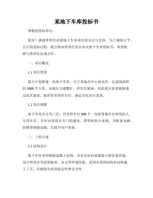 某地下车库投标书
