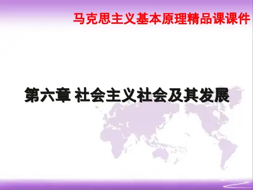 《马原》精品课课件 第六章 社会主义社会及其发展