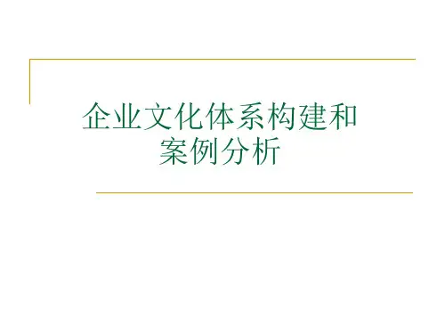 企业文化体系构建和案例分析(149页PPT)