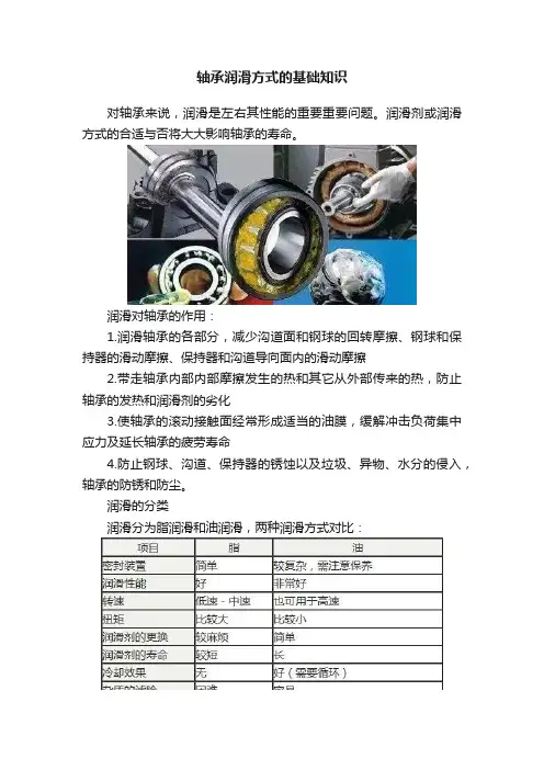 轴承润滑方式的基础知识
