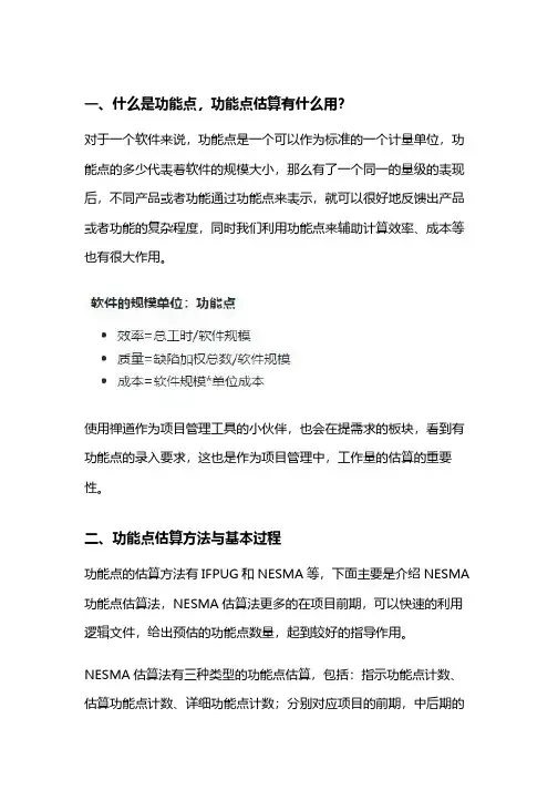 NESMA功能点估算法